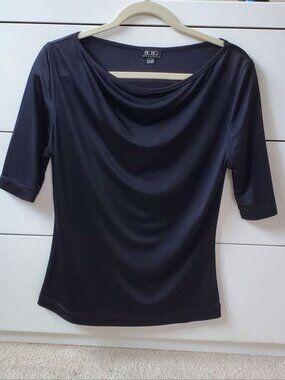 BCBGMaxAzria Black Silky Top. Size S